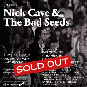 Nick Cave & The Bad Seeds Sold Out Poster