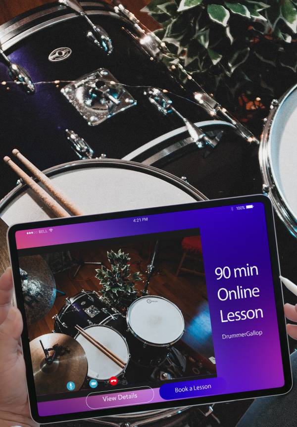 Private Drum Lesson 90min (Online)